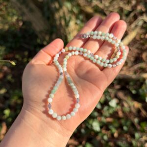 Kette Jadeit · Iolith · Perlmutt · 925er Silber