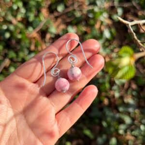 Ohrhänger Rhodochrosit A+ · 925er Silber