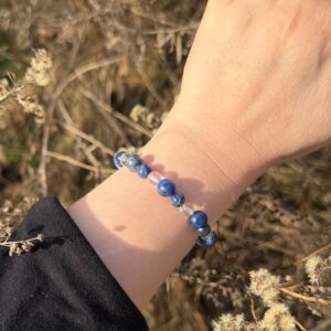 Armband Sodalith · Bergkristall · handgefertigt