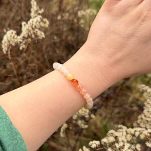 Kirschblüten Chalcedon Armband · 6mm · handgemacht