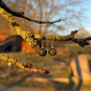 Ohrhänger Heliotrop · 925er Silber vergoldet