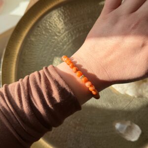 Orchideencalcit Armband · 6mm · handgemacht