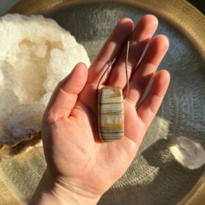 MERKABA Kette mit Versteinertem Holz · UNIKAT#1