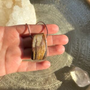 MERKABA Kette mit Versteinertem Holz · UNIKAT#3