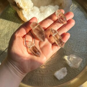 MERKABA Kette mit Rauchquarz Naturspitze