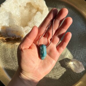 MERKABA Kette mit großem Apatit Naturkristall · UNIKAT #2