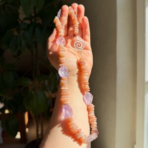 Mondstein • Amethyst Rohsteine • Spirale · 925er Silber