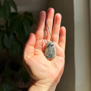 MERKABA Kette mit Pyknit (Topas aus dem Erzgebirge) · UNIKAT#6