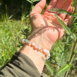 SCHUTZMANTEL Armband mit Friedensachat • Bergkristall