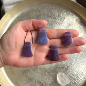 MERKABA Kette Violetter Chalcedon • Trapez • Rarität