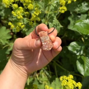 MERKABA Kette mit Sonnenstein Rohstein • UNIKAT #6