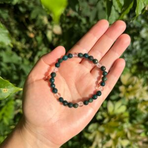 LEBENSKRAFT Armband Heliotrop & Bergkristall