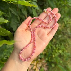 LEIDENSCHAFT Thulit • Rhodochrosit • vergoldet