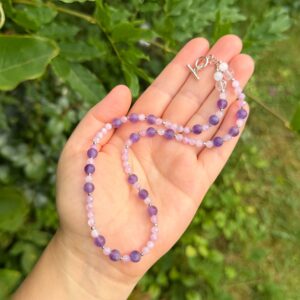 KLARHEIT DES HERZENS Kunzit • Amethyst • 925er Silber