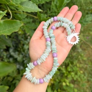SANFTE HERZKRAFT Jadeit • Phosphosiderit • 925er Silber