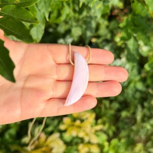 MERKABA Kette mit Rosa Andenopal MOND • UNIKAT#3