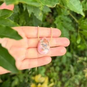 MERKABA Kette mit Rosa Andenopal • UNIKAT#1