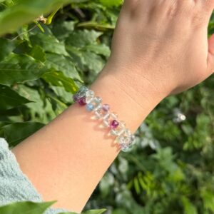 Geflochtenes Regenbogenfluorit Armband