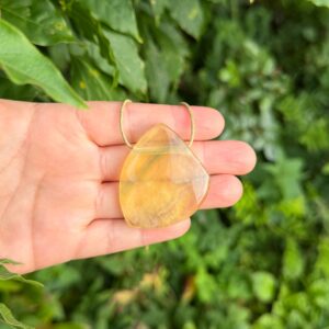 MERKABA Kette · Gelber Regenbogenfluorit UNIKAT#3