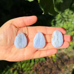 MERKABA Kette Blauer Chalcedon · A+ Qualität
