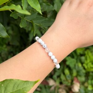 GELASSENHEIT Armband Magnesit & Bergkristall