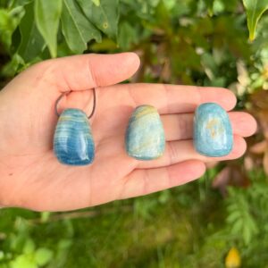 MERKABA Kette Großer Blauer Aragonit