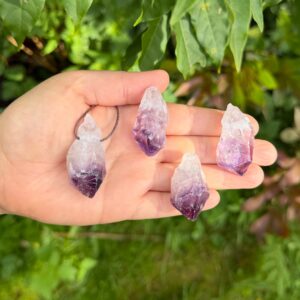 MERKABA Kette mit Amethyst Naturkristall