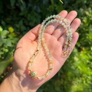 LOSLASSEN Prehnit • Spirale • vergoldet